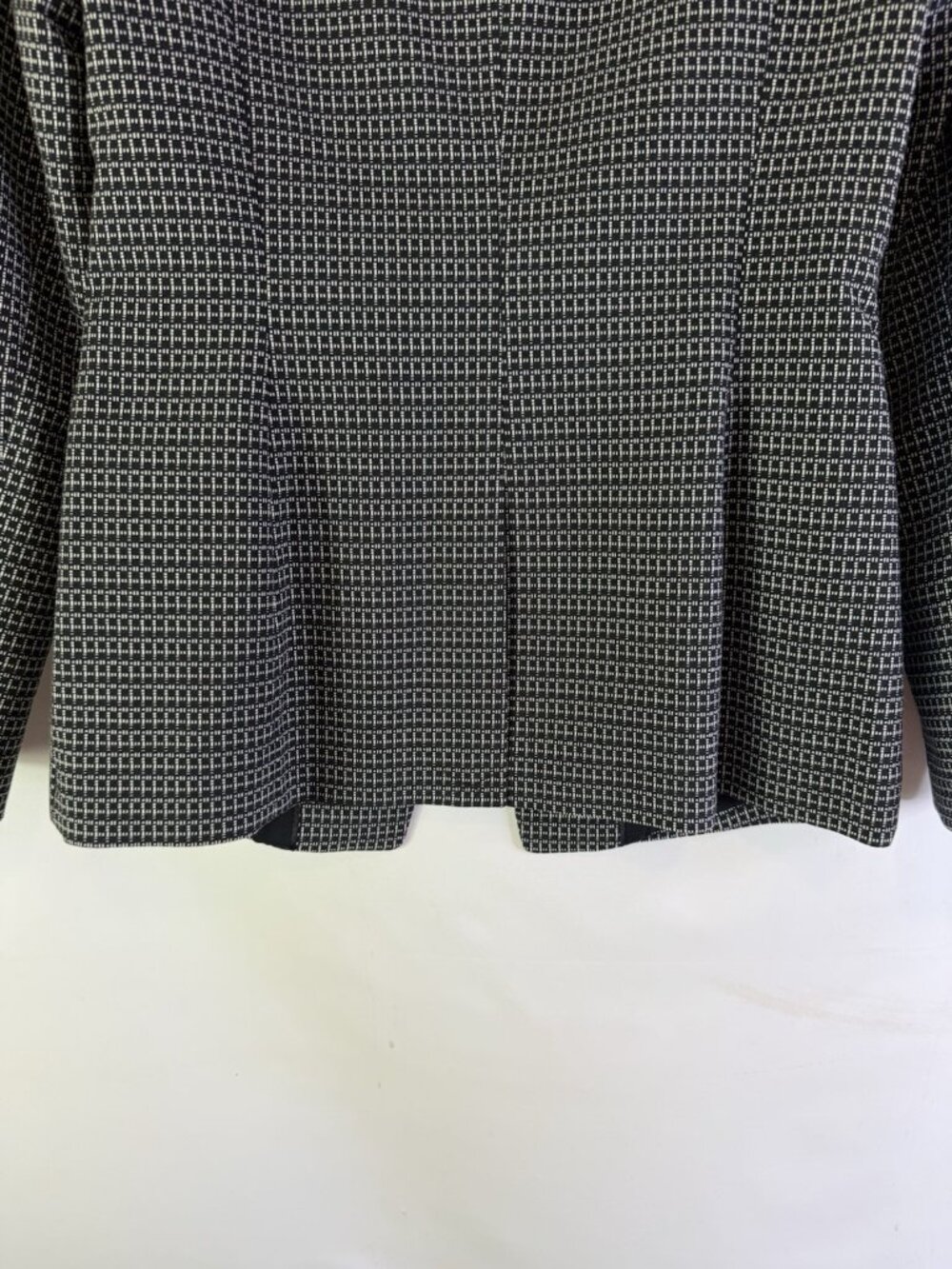 New White House Black Market Blazer Jacket Grid Shawl Collar Jacket - Picture 9 of 10